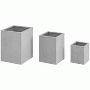 Helloshop26 - Pots de fleurs lot de 3 inox imitation pierre de grès acier inoxydable 201 gris 14_0009738 - 3000221810478 Helloshop26 - Pots de fleurs lot de 3 inox imitation pierre de grès acier inoxydable 201 gris 14_0009738 - 3000221810478