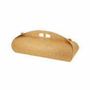 MONOUSO - Boîte à Bûche de Noël Kraft 35x10x10cm (25 Utés) - marron 8435771411359