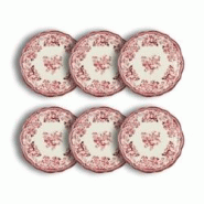 Novastyl - Lot De 6 Assiettes A Dessert Faustine 20cm En Porcelaine Rose - 3256391043158 Novastyl - Lot De 6 Assiettes A Dessert Faustine 20cm En Porcelaine Rose - 3256391043158