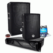 Pack Sono 1600W Haut-parleur BM SONIC BMS-08 2x300W, amplificateur 1000W, Câblage - Idéal petite salle des fêtes Club Mariage - 3666638048585