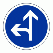 Panneau B21d2 - Directions obligatoires