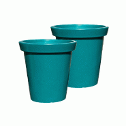 PLAST'UP ROTOMOULAGE Pot de fleurs rond xxl delight 200l - lot de 2 - BUTTERFLYGREEN - bleu 0637962082623