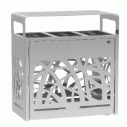 ROSSIGNOL Corbeille de tri anti-nuisible en inox 304 3x60L CYBEL EXTREME - gris inox 51438
