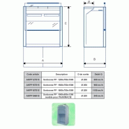 Sorbonne de laboratoire en PP avec vitre relevable en PVC transparent