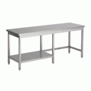 Table inox 700 ouvert et étagère longueur 1900 - P7812.0480