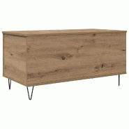 VidaXL Table basse chêne artisanal 90 x 44.5 x 45 cm Bois d'ingénierie Modèle Polaris Nordique Plus - 879616