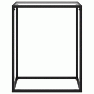 VidaXL Table console Transparent 60x35x75 cm Verre trempé Modèle Zenith Essence Plus - 322803
