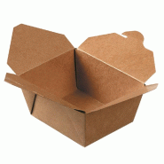 Boite repas Ecokraft S carton laminé naturel 800ml - par 200