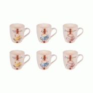 Coffret de 6 tasses Barista 23 cl - Décoré Rond Porcelaine Table Passion 11.5x7.8 cm - multicolore porcelaine 3106232313257 Coffret de 6 tasses Barista 23 cl - Décoré Rond Porcelaine Table Passion 11.5x7.8 cm - multicolore porcelaine 3106232313257