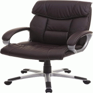 Décoshop26 - Fauteuil chaise de bureau sur roulettes pivotante hauteur réglable synthétique Café-brun 04_0001803 - 3000146132693
