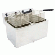 Friteuse electrique 8+8 litres de table - 530x495x325 mm - 7000 W 230/1V - 44880101 Eurast - inox 44880101 Friteuse electrique 8+8 litres de table - 530x495x325 mm - 7000 W 230/1V - 44880101 Eurast - inox 44880101