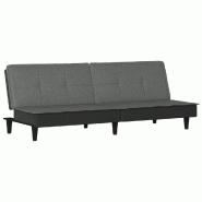 Helloshop26 - Canapé-lit 200 x 89 x 70 cm tissu gris foncé 02_0020410 - gris polyester 3001088988003