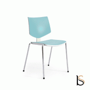Lot de 2 chaises polyvalentes Loola - Mobel Linea. - Bleu clair_0