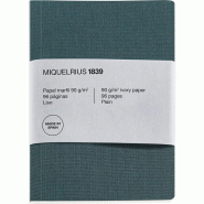 MIQUELRIUS Carnet A5, 96p./48 feuilles ivoire 90 g/m², couv. Bleue, uni - 8422593015889
