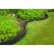 Nature bordure de jardin texturée 0,12x24 m 5 mm noir 447500