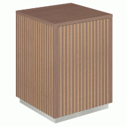 Podium 1 porte push-pull Vertigo T01 MDF naturel et noyer 45x45x60cm