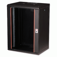 ROLINE 19" Boîtier mural Pro 16U - 600x450 mm - Noir - Acier robuste avec porte en verre verrouillable et panneaux modulaires ROLINE 19" Boîtier mural Pro 16U - 600x450 mm - Noir - Acier robuste avec porte en verre verrouillable et panneaux modulaires