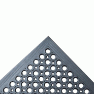 Tapis anti-fatigue Drainage 152,4x91,4x1,2cm caoutchouc noir
