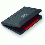 TRODAT Tampon encreur 9051, pour caoutchouc et tampons polymères, 9 x 5 cm, encre rouge - bleu papier 92399563341
