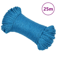 Vidaxl corde de travail bleu 3 mm 25 m polypropylène 152957