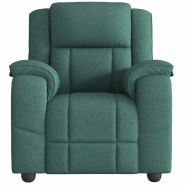 VidaXL Fauteuil de massage inclinable Vert foncé Tissu Modèle Wervoria - 8721158337221