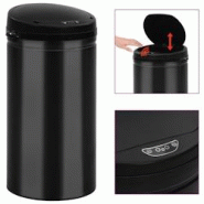 VidaXL Poubelle à Capteur Automatique 50 L Acier Au Carbone Noir - noir 322700 VidaXL Poubelle à Capteur Automatique 50 L Acier Au Carbone Noir - noir 322700