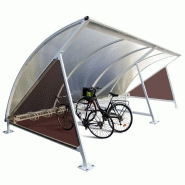 Abri vélo semi-ouvert aile / structure en acier / bardage en plastique / pour 6 vélos