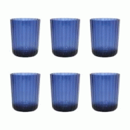Aulica Verres à eau bleu en acrylique - lot de 6 - bleu 189601 Aulica Verres à eau bleu en acrylique - lot de 6 - bleu 189601