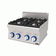 Cuisinière gaz professionnelle 4 brûleurs 25,2 kW – Série 600 – 66 x 66 cm – Réf. AKS-SGS-AGO-660 - AKS-SGS-AGO-660