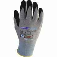 Gant Flex N taille 8 gris/noir Tissu porteur 3 fils avec nitrile microp EN 388 catégorie EPI II PROMAT Gant Flex N taille 8 gris/noir Tissu porteur 3 fils avec nitrile microp EN 388 catégorie EPI II PROMAT