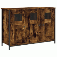 Helloshop26 - Buffet bahut commode armoire meuble de rangement organisateur cuisine salle de séjour salon 100 x 35 x 70 cm bois 02_0030830 - verre 30