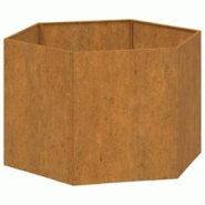 Helloshop26 - Jardinière bac lit surélevé plantes fleurs terrasse jardin Rouillé 60 x 60 x 45 cm acier corten marron 02_0038722 - 3000217884339 Helloshop26 - Jardinière bac lit surélevé plantes fleurs terrasse jardin Rouillé 60 x 60 x 45 cm acier corten marron 02_0038722 - 3000217884339