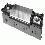 Maiser Cuisinière à gaz 2 feux avec plancha 80 chrome dur - CG28KR