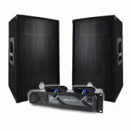 Pack Sono DJ BM SONIC Amplificateur BMS2000 2000W, Paire d'Enceintes Passives BMS12 2x600W, Câbles, Sonorisation PRO - 3666638039385 Pack Sono DJ BM SONIC Amplificateur BMS2000 2000W, Paire d'Enceintes Passives BMS12 2x600W, Câbles, Sonorisation PRO - 3666638039385