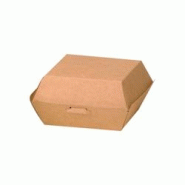 Packnwood FHC - 500Pcs - Boite burger carton kraft brun - 75x75x50mm - marron en carton 210EATBUK50 Packnwood FHC - 500Pcs - Boite burger carton kraft brun - 75x75x50mm - marron en carton 210EATBUK50