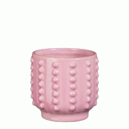 Pot rond Bubble rose Ø17,5 x H 16,5 cm
