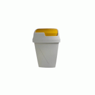 Poubelle 50l atlaxflip avec couvercle basculant jaune (0707050j)
