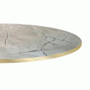 Restootab Plateau Ø70 decor marbre venato chants laiton - blanc Bois manufacturé PL-R70M-MB.VENA-LAI Restootab Plateau Ø70 decor marbre venato chants laiton - blanc Bois manufacturé PL-R70M-MB.VENA-LAI