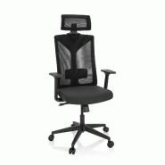 Siège de bureau / Siège pivotant KODIAK Tissu / Tissu maille noir hjh OFFICE - noir polyester 751007