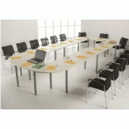 Table de réunion rectangulaire 18 places - ligne plus - 16 pieds - 488 x 212 cm