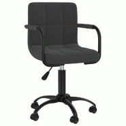 VidaXL Chaise pivotante de salle à manger Noir Velours Modèle Vega StudioDesk - 3088031