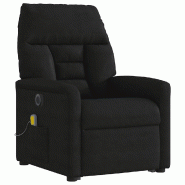 VidaXL Fauteuil inclinable de massage électrique noir tissu microfibre Modèle Mermonta - 3303111
