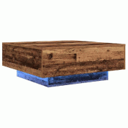 VidaXL Table basse Ancien Bois et Bleu 80 x 80 x 31 cm Modèle Étoile Moderne - 863000