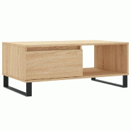 VidaXL Table basse Chêne sonoma 90x50x36,5 cm Bois d'ingénierie Modèle Flex Balcon Élite - 830575