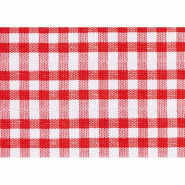 Chemin de table effet lin Vichy rouge 28cm x 5m
