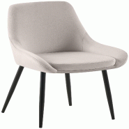 Décoshop26 - Chaise de salle à manger x1 élégance confort design moderne en velours gris structure métallique noir 10_0007485 - gris métal 30002