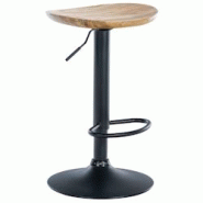 Décoshop26 - Tabouret de bar avec assise en bois massif clair repose-pieds design industriel TDB10576 - 3000421469605 Décoshop26 - Tabouret de bar avec assise en bois massif clair repose-pieds design industriel TDB10576 - 3000421469605