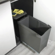 Emuca 8906923 Poubelles De Recyclage Pour La Cuisine, 1 X 30l, Fixation Inférieure Et Extraction Automatique, Acier Et Plastiqu - gris 8432393317748 Emuca 8906923 Poubelles De Recyclage Pour La Cuisine, 1 X 30l, Fixation Inférieure Et Extraction Automatique, Acier Et Plastiqu - gris 8432393317748