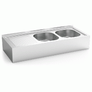 FRICOSMOS Evier suspendu 2C,EI 1200x500x220 mm. Dimensions cuve 340x370x150 mm. - inox 050238OST