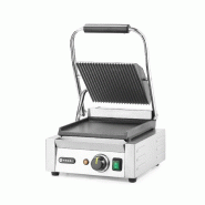 Grill de contact modèle simple 1/2 rainuré 1/2 lisse 220x230mm HENDI